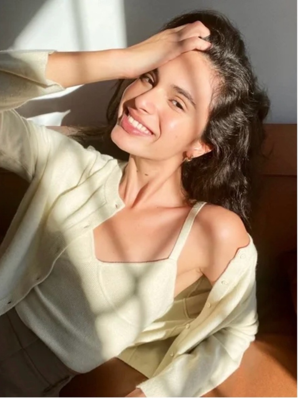 Aritzia WILFRED Sicily Bustier Knit Sweater Tank Top in Butter Yellow